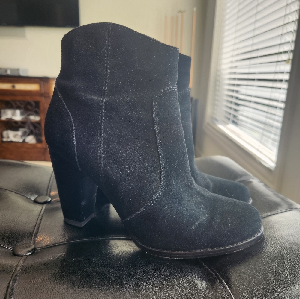 Joie black suede booties